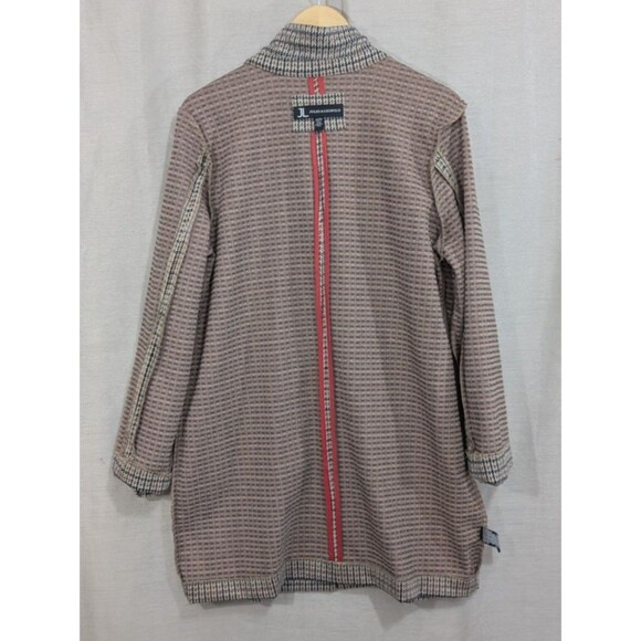 Jules & Leopold Long Blazer Women Size XL Houndstooth Oversized Knit Academia - Picture 14 of 16